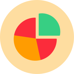 gráfico circular icono