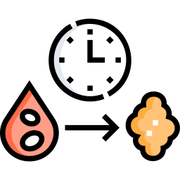 test del tempo di coagulazione icona