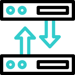 transferencia de datos icono