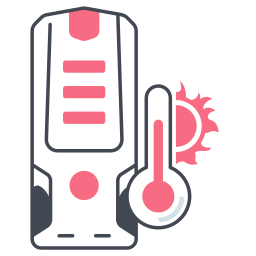 temperatura gorąca ikona