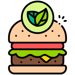 Hamburguesa vegana icono
