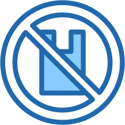 No plastic bags icon