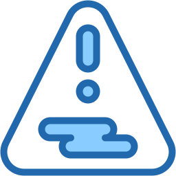Slippery sign icon