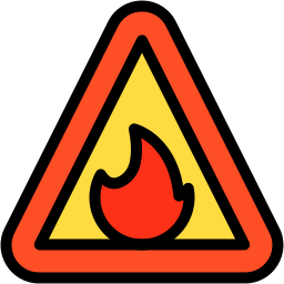 signe inflammable Icône