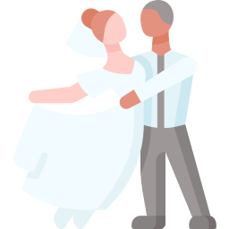 danse de mariage Icône