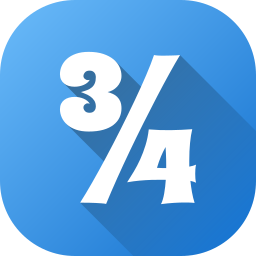 Three quarters icon