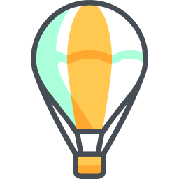 Hot air balloon icon