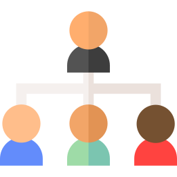 diagramma organizzativo icona