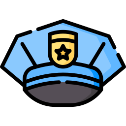 sombrero de policia icono