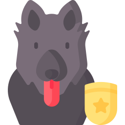 Police dog icon