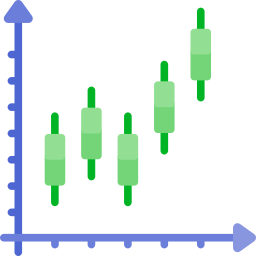 gráfico de velas Ícone