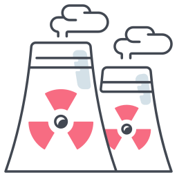 energía nuclear icono