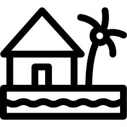 dom na plaży ikona