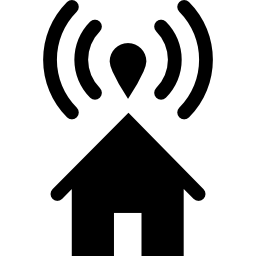 casa con wifi icono