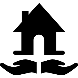 dom z rękami ikona