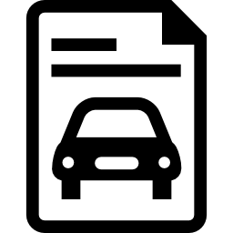 contrato de coche icono
