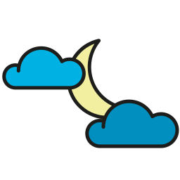 Cloudy night icon