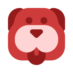 faccia da bulldog icona