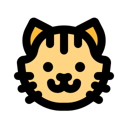 faccia di gatto icona