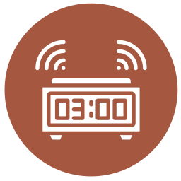 Digital alarm clock icon