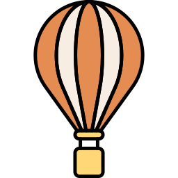 Hot air balloon icon