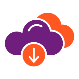 téléchargement cloud Icône