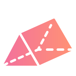 prisma triangolare icona