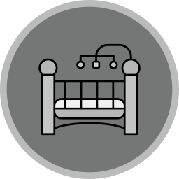 Baby crib icon