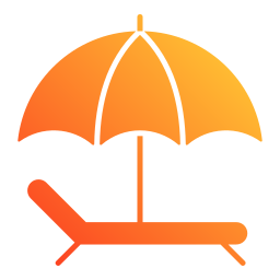 Beach chair icon