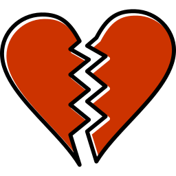 Broken heart icon