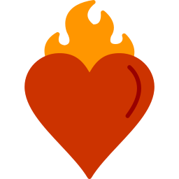 Горящее сердце иконка