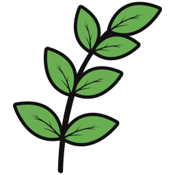 disegno delle foglie icona