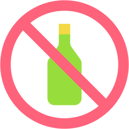 no alcohólico icono