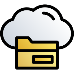 archiviazione cloud icona