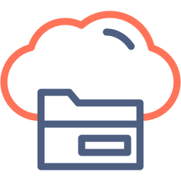 archiviazione cloud icona