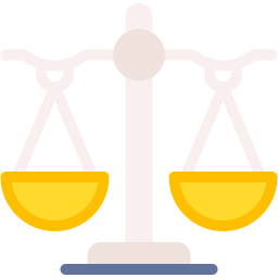 Justice scale icon