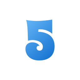 número 5 icono