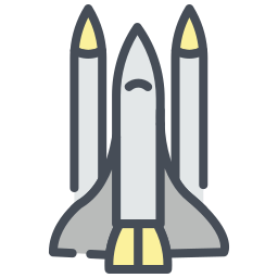 Space rocket icon