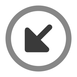 Down left arrow icon