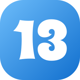 Number 13 icon