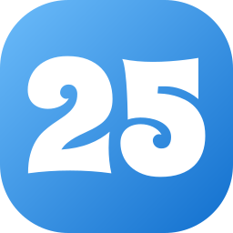 número 25 icono