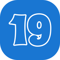 numero 19 icona
