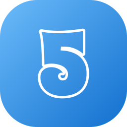 número 5 icono