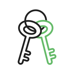 deur sleutels icoon
