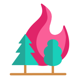 arbre en feu Icône