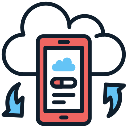 mobiele synchronisatie icoon