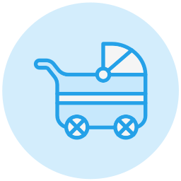 Baby stroller icon