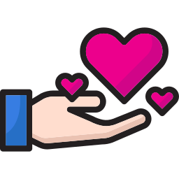 Hand love icon