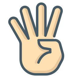 vier vingers icoon