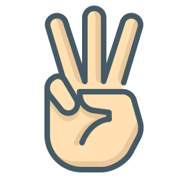 Three fingers icon